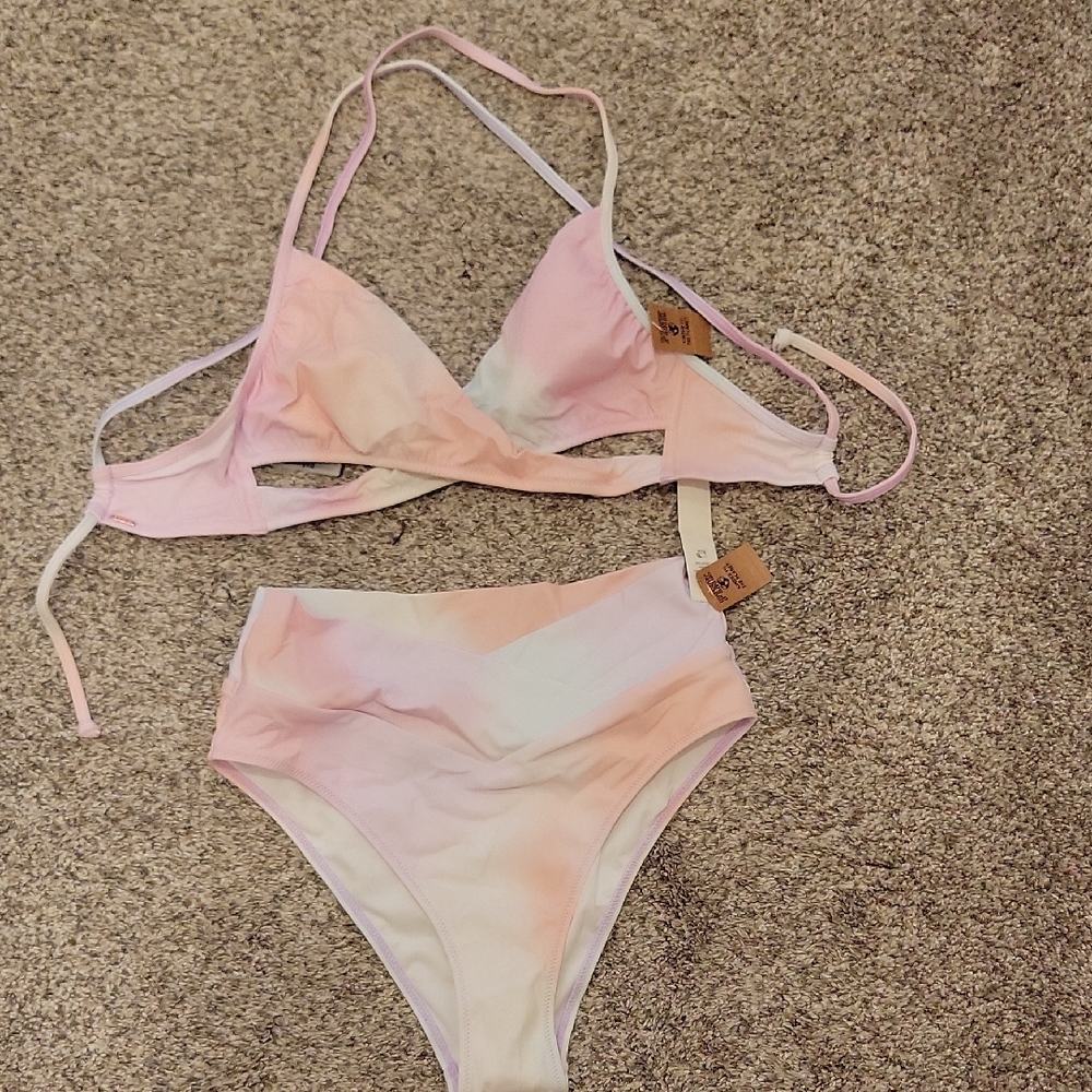 NWT PINK Tie-Dye Bikini Set